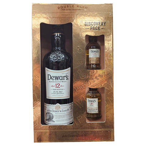 Dewar's 12 Year Discovery Pack Set Scotch Whiskey - 750ml