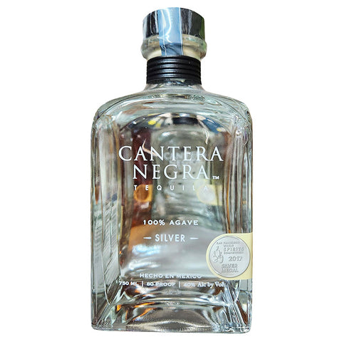 Cantera Negra Silver Tequila 100% Blue Agave - 750ml