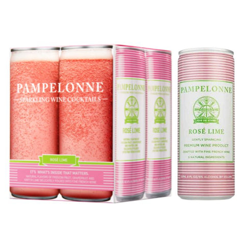 Pampelonne Rose Lime Sparkling Wine Cocktail - 250ml x 4
