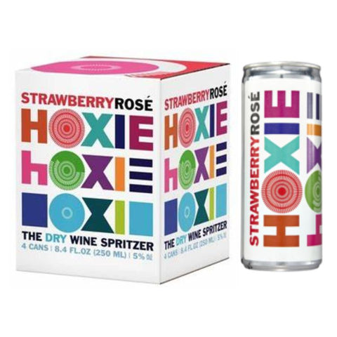 Hoxie Strawberry Rose Seltzer - 250ml x 4