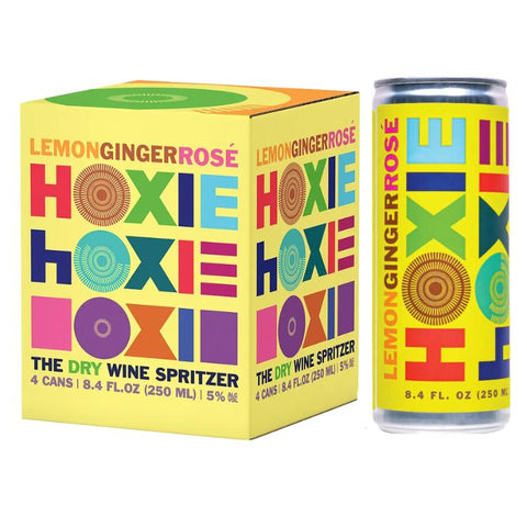Hoxie Seltzer Lemon Ginger Rose - 250ml x 4