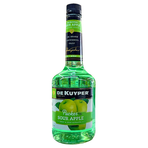 Dekuyper Sour Apple Pucker Liqueur - 750ml