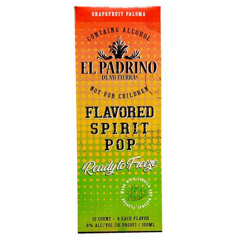 El Padrino Flavored Spirit Pop Tequila - 12 Pops