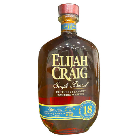 Elijah Craig 18 Year Single Barrel  Straight Bourbon Whiskey  - 750ml