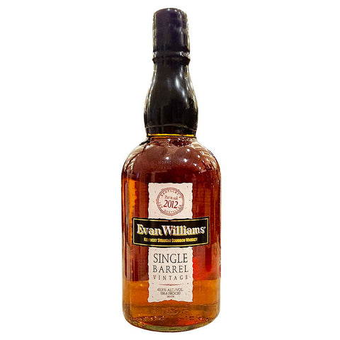 Evan Williams 2012 Single Barrel Vintage Straight Bourbon Whiskey - 750ml