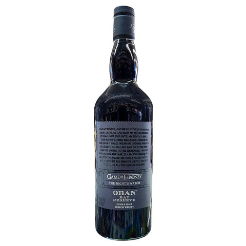 Oban Bay Reserve Game Of Thrones The Night's Watch Limited Edition Single Malt Scotch Whiskey - 750ml