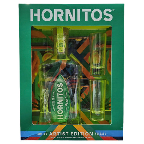 Hornitos Limited Artist Edition Release Gift Set Plata Tequila - 750ml