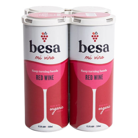 Besa Mi Vino Keep Turning Heads Red Wine - 250ml x 4