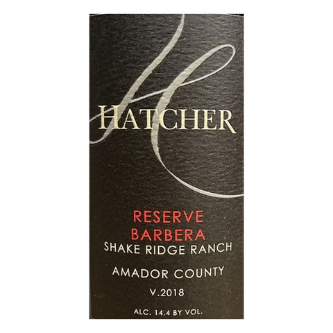 Hatcher 2018 Reserva Barbera - 750ml