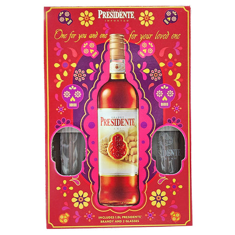 Presidente Brandy Gift Glass Set -750ml