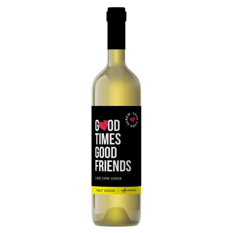 Love Cork Screw 'Good Times Good Friends' Pinot Grigio - 750ml