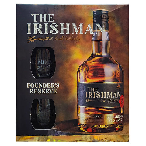 The Irishman Founder's Reserve Glass Set Straight Bourbon Whiskey - 750ml