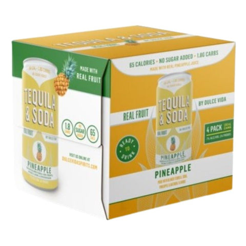 Dulce Vida Tequila & Pineapple Soda - 200ml x 4
