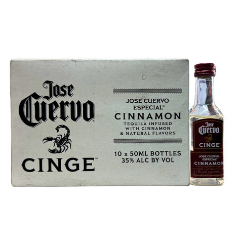 Jose Cuervo Cinge Cinnamon Tequila - 50ml x 10 Mini Shot