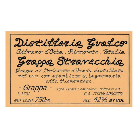 Distilleria Gualco Grappa Stravecchia - 750ml