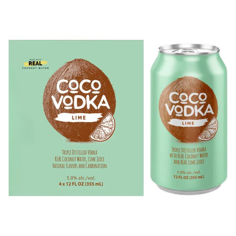 Coco Vodka Lime Hard Seltzer - 12oz x 4
