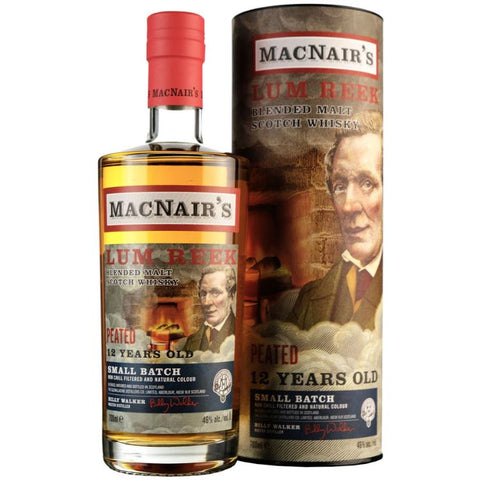 MacNair's 12 Year Old Lum Reek Small Batch Peated Blended Malt Scotch Whisky - 700ml
