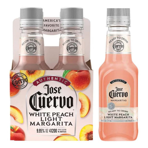 Jose Cuervo Authentic White Peach Margaritas - 200ml x 4