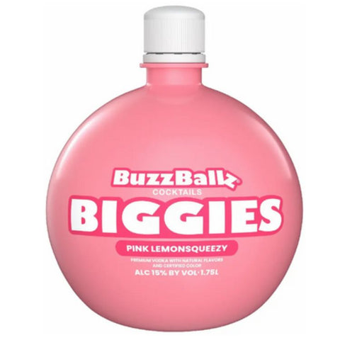 BuzzBallz Biggies Pink Lemon Squeezy — 3-Pack (1.75L x 3) | 15% ABV