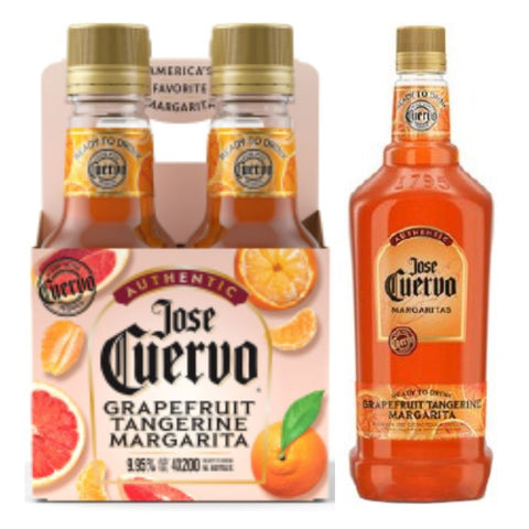 Jose Cuervo Authentic Grapefruit Tangerine Margaritas - 200ml x 4