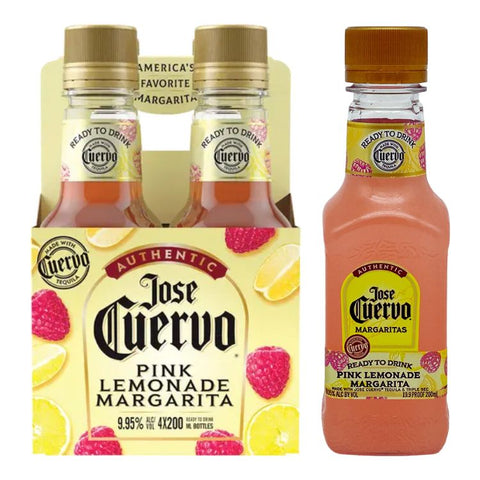 Jose Cuervo Authentic Pink Lemonade Margaritas - 200ml x 4