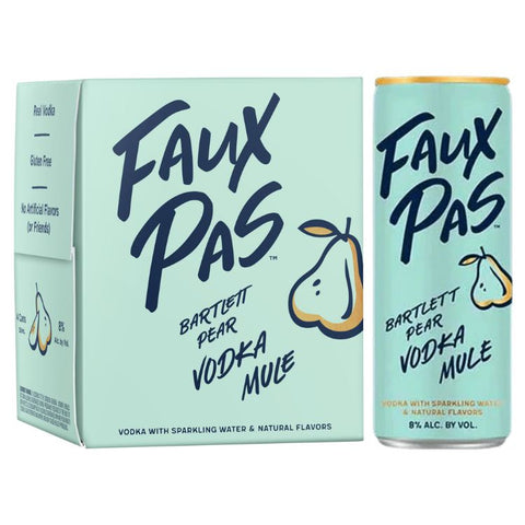 Faux Pas Bartlett Pear Vodka Mule - 250ml x 4