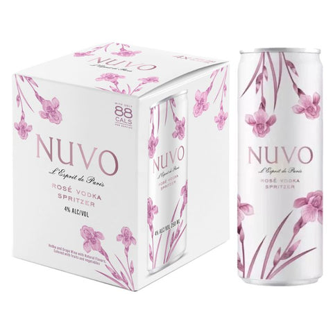 Nuvo Rose Vodka Spritzer - 250ml x 4