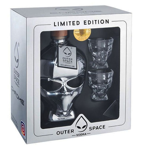 Outer Space Chrome Glass Set Vodka - 750ml