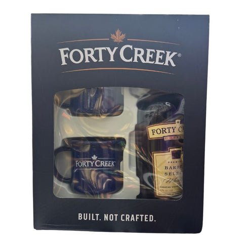 Forty Creek Barrel Select Gift Set with Mugs - 750ml