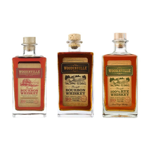 Woodinville Bourbon Whiskey - 750ml x 3