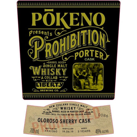 Pokeno Prohibition Oloroso Sherry Casks Whisky - 700ml