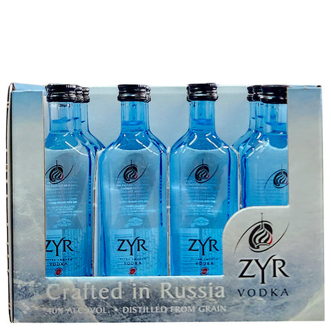 ZYR Crafted In Russia Vodka - 50ml Mini Shots × 12
