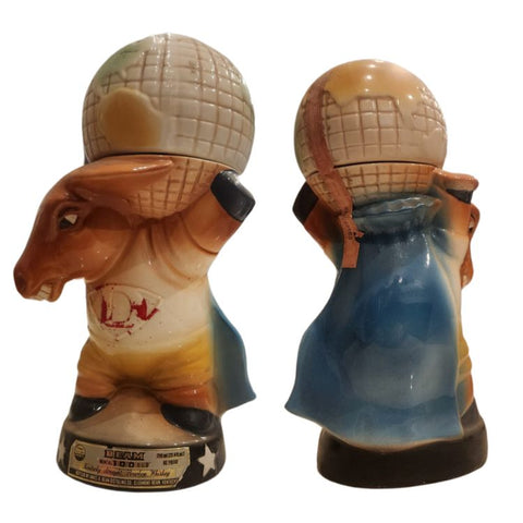 Jim Beam Decanter Democrat Donkey Globe 1980 Bourbon Whiskey - 750ml