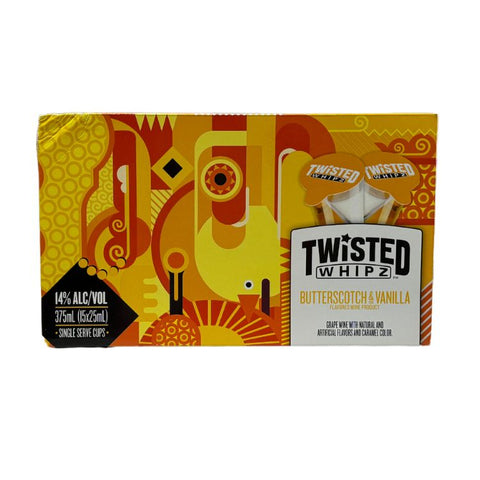 Twisted Whipz Butterscotch Vanilla Liqueur - 15 Shots - 25ml Each