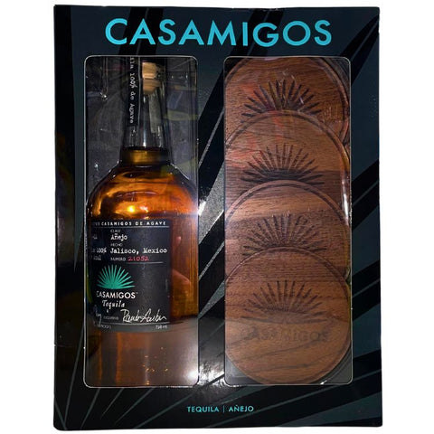 Casamigos Tequila Anejo Gift Set With 4 Coasters -  750ml