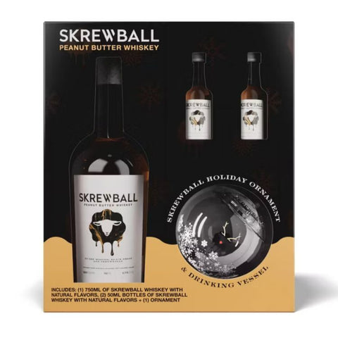Skrewball 2/50ml and Ornament Peanut Butter Whiskey - 750ml