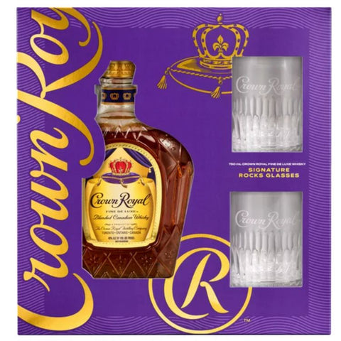 Crown Royal Glass Set Canadian Whisky - 750ml