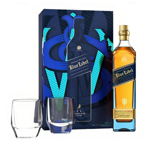 Johnnie Walker Blue Label Scotch Gift Set - 750ml