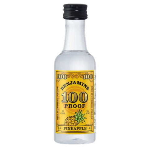 Benjamins 100 Proof Pineapple Vodka - 50ml Mini Shot