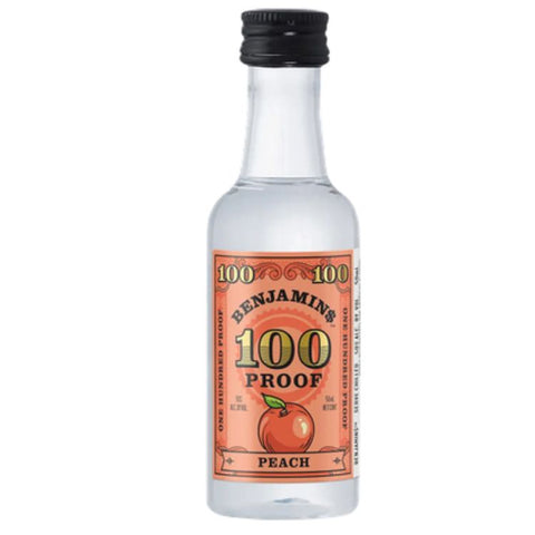 Benjamins 100 Proof Peach Vodka - 50ml Mini Shot